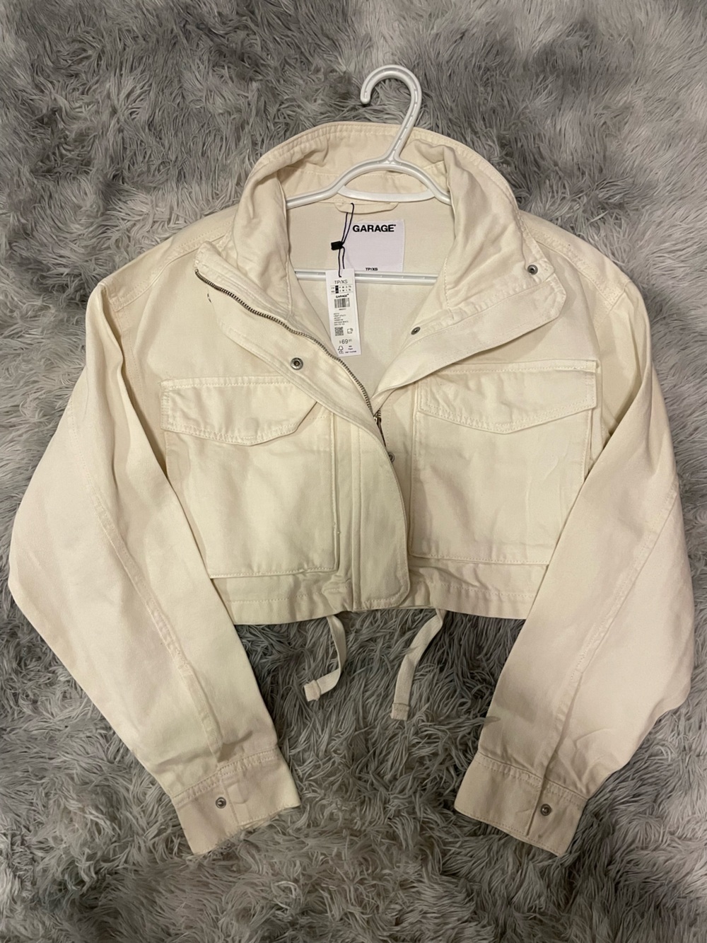NWT|XS Garage Crop Utility Jacket